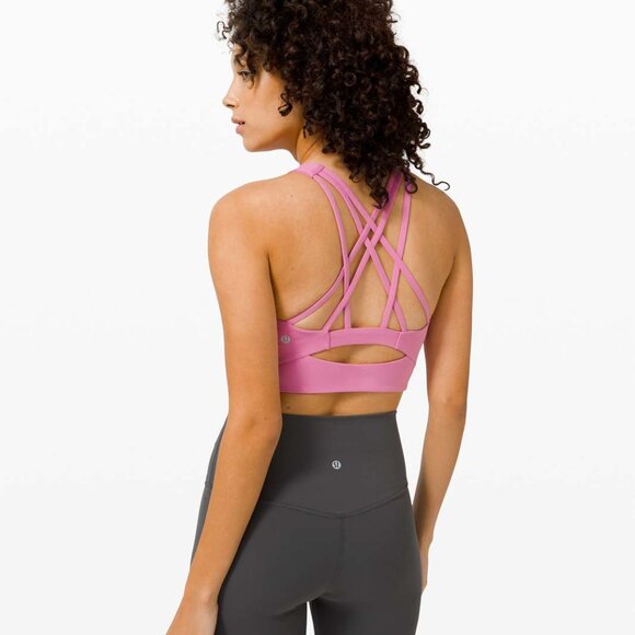 Lululemon Free to be Serene Magenta Glow High Neck Longline Size 10 - Picture 2 of 4